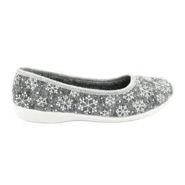 Zapatillas de fieltro Adanex 24213 copo de nieve blanco gris
