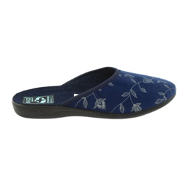 Pantuflas terciopelo Adanex 18112 azul marino negro