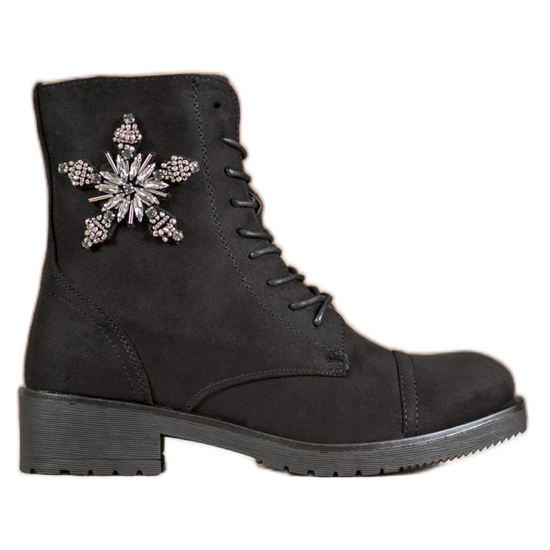 SHELOVET Botas de ante negras negro