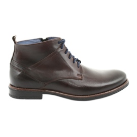 Botas de cuero en la cremallera Nikopol 702 marrón