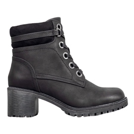 Goodin Botas cálidas de tacón alto negro