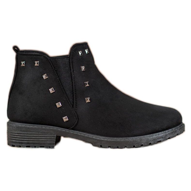 SHELOVET Botas con tachuelas negro verde SHELOVET Botas con tachuelas negro verde