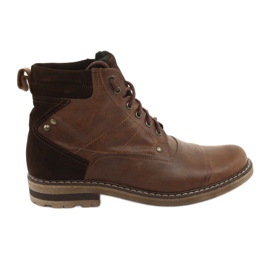 Botines cálidos atados Moskała BR-4 marrón