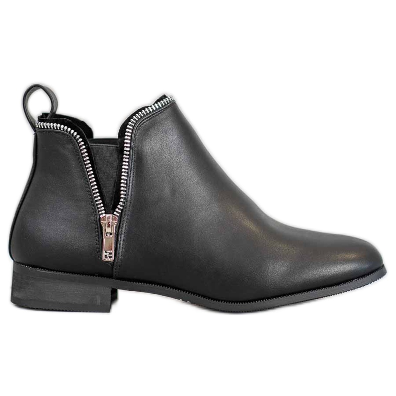 Cm Paris Botines Chelsea con Cremallera Decorativa negro