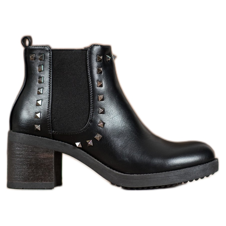 Top Shoes Botas con tachuelas negro