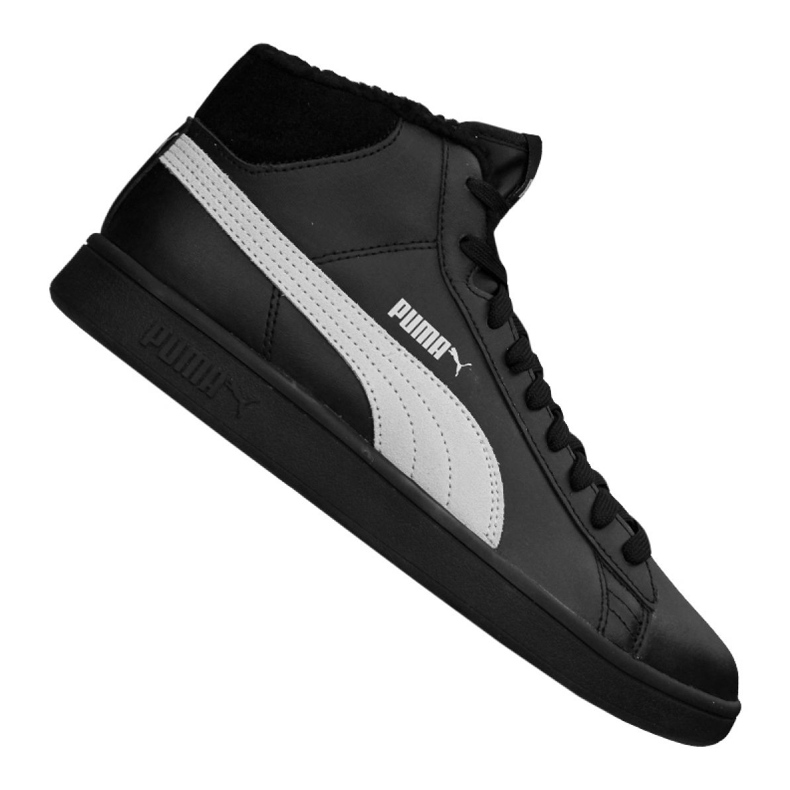 Puma Smash V2 Mid L Fur Jr 366895-05 negro