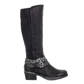 SHELOVET Botas negras con adornos negro