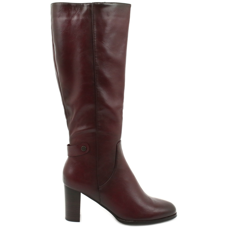 Botas Con Cuero Ecológico VINCEZA rojo Botas Con Cuero Ecológico VINCEZA rojo