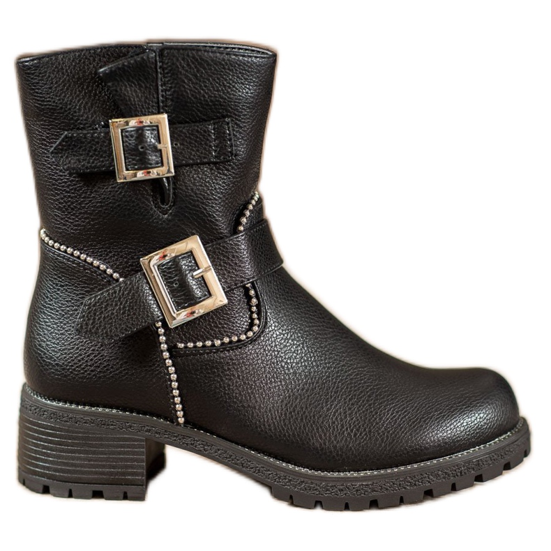 Lucky Shoes Trabajadores con cierres negro