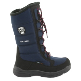 Botas de nieve con membrana American Club SN12 negro azul marino rosa