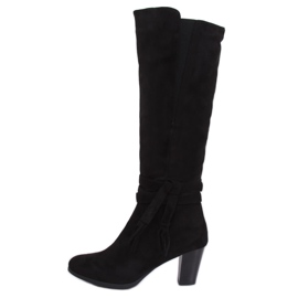 Botas negras de tacón VQ-307 Black negro