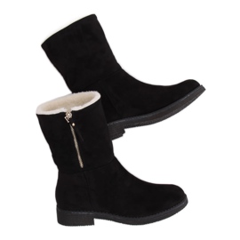 Botas de mujer de ante negro S118 Negro