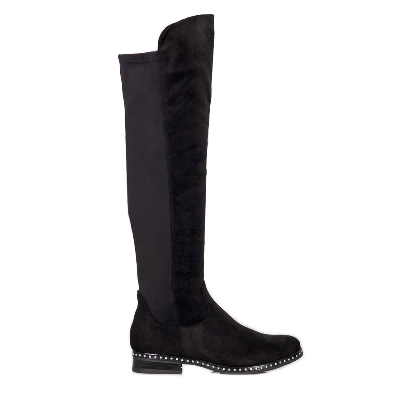 Forever Folie Botas mosqueteras con licra negro Forever Folie Botas mosqueteras con licra negro