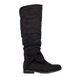 Forever Folie Botas con lazo negro Forever Folie Botas con lazo negro