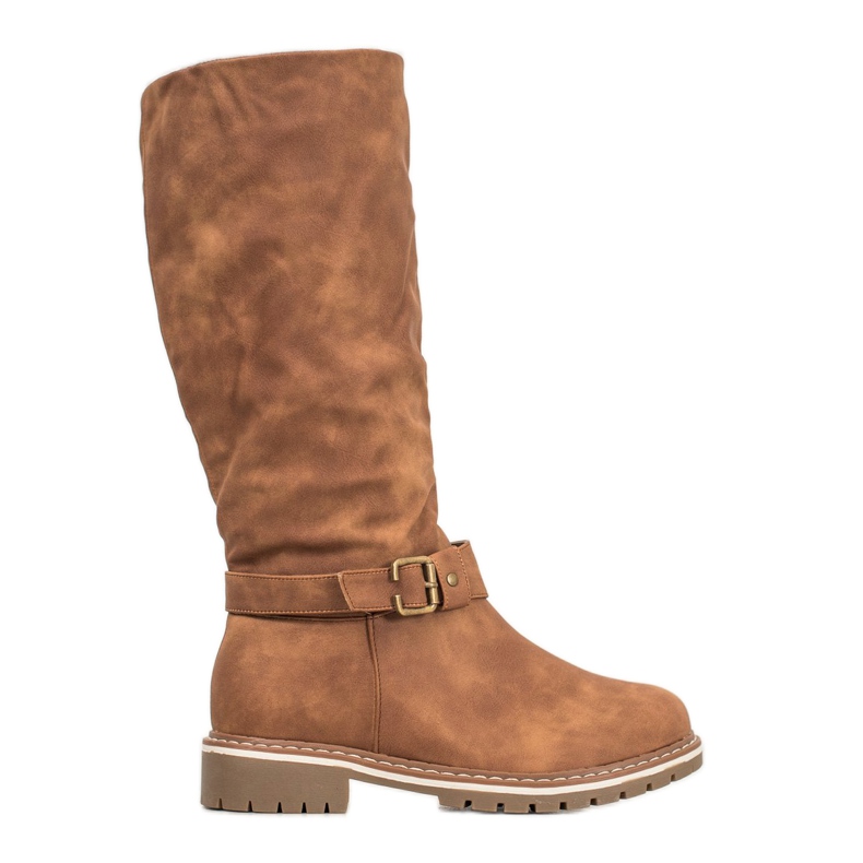 Super Me Botas con piel de oveja marrón