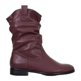 Sergio Leone Botas vaqueras granate rojo