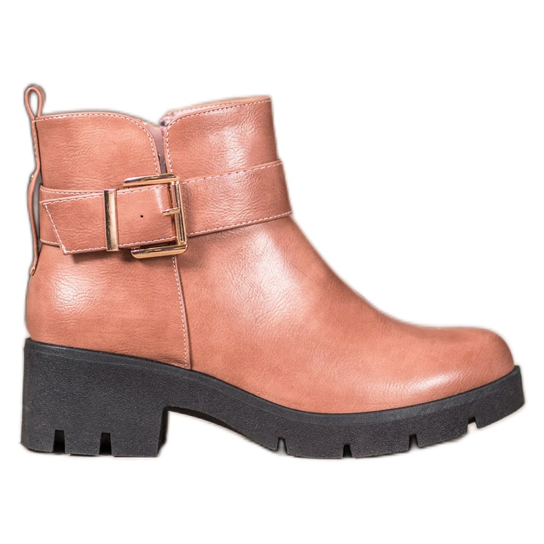 Super Me Botas en la plataforma con hebilla rosado Super Me Botas en la plataforma con hebilla rosado