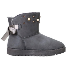 SHELOVET Mukluki con cuentas gris