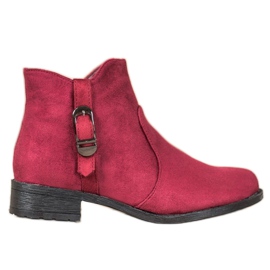 Small Swan Botas de ante rojas rojo Small Swan Botas de ante rojas rojo