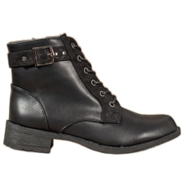 Small Swan Botas clásicas con cordones negro