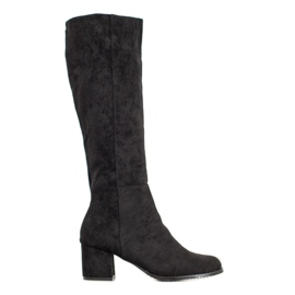 Goodin Botas de gamuza clásicas negro Goodin Botas de gamuza clásicas negro