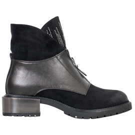 Goodin Botas de moda cálidas negro gris Goodin Botas de moda cálidas negro gris
