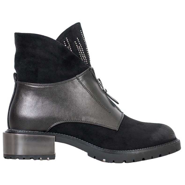 Goodin Botas de moda cálidas negro gris Goodin Botas de moda cálidas negro gris