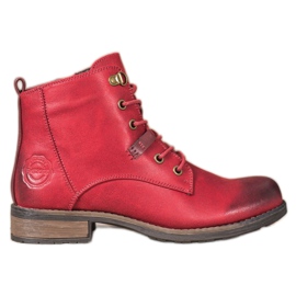 Goodin Tramperos elegantes hechos de cuero ecológico rojo Goodin Tramperos elegantes hechos de cuero ecológico rojo