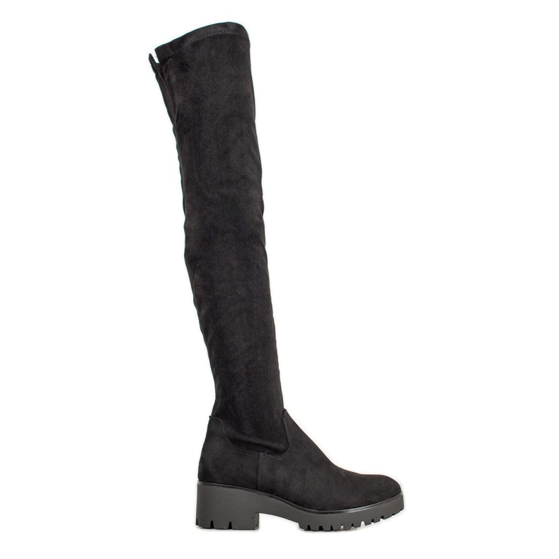 SHELOVET Botas de muslo en la plataforma negro