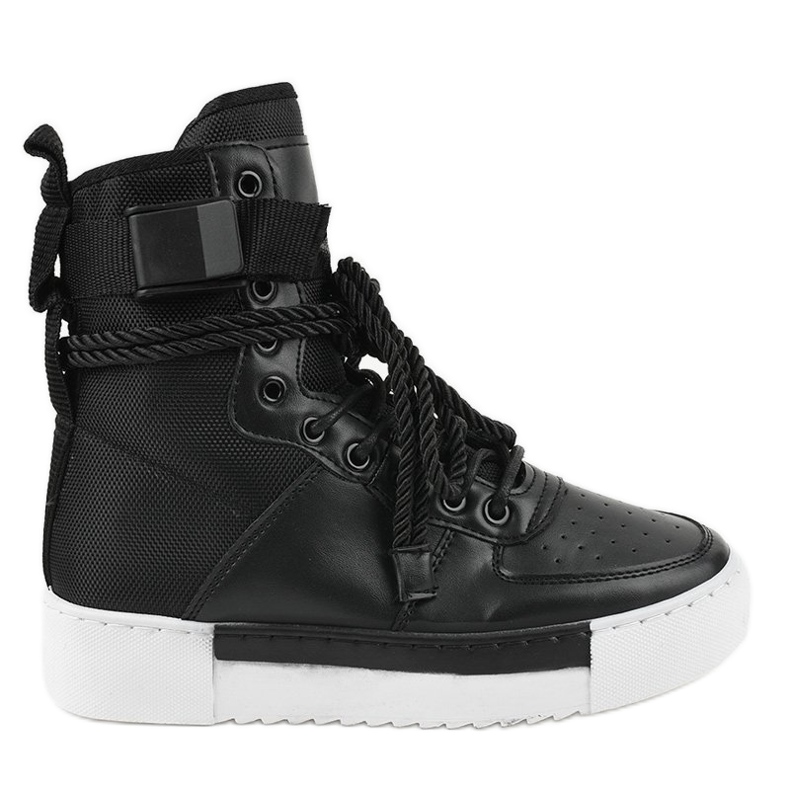 Deportivas planas negras Y-026 negro