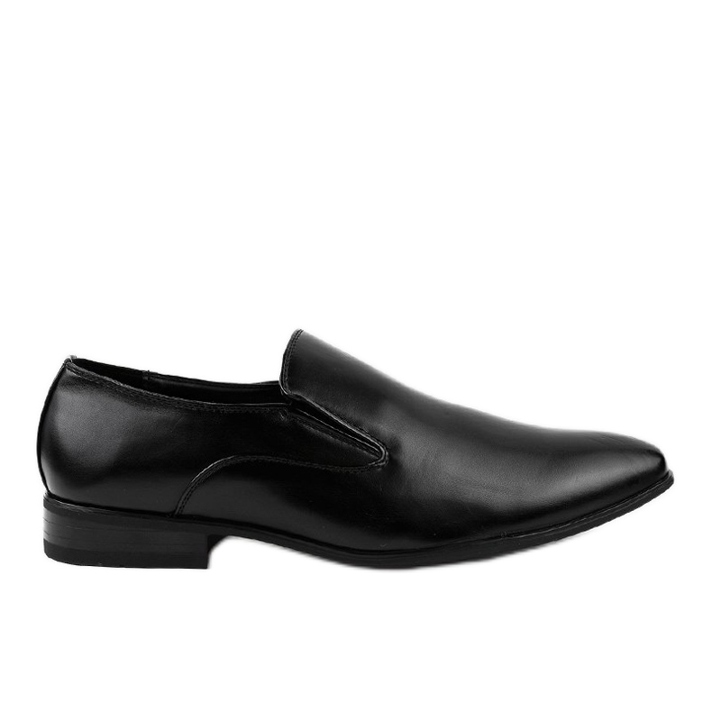 Zapatos bajos elegantes negros 6-317 mocasines