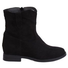 Botas negras con tacón de cuña oculto NC980 Negro