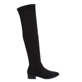Botas mosqueteras con tacón plano negro RB34P Negro