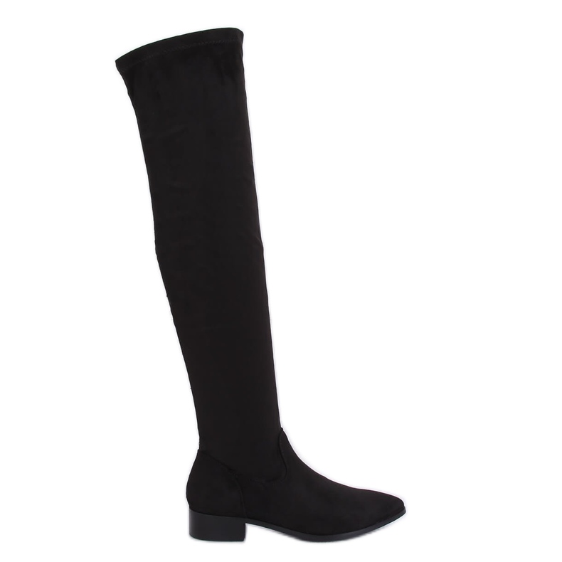 Botas mosqueteras con tacón plano negro RB34P Negro