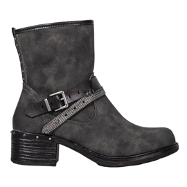 SHELOVET Botas altas con hebilla gris