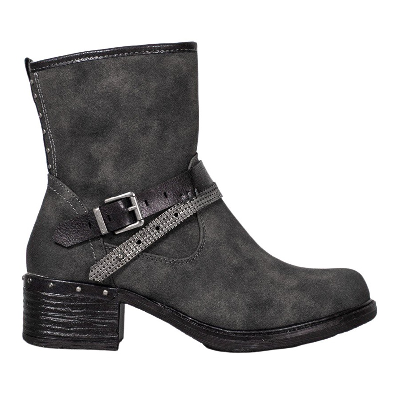 SHELOVET Botas altas con hebilla gris