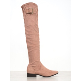 Jumex Botas elegantes con hebilla rosa