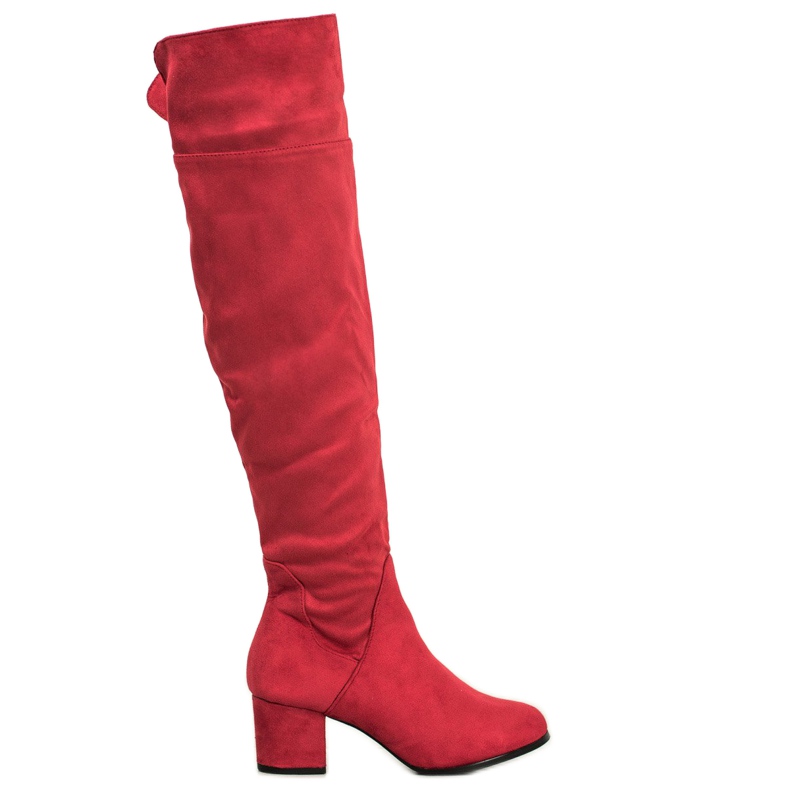SHELOVET Botas rojas por encima de la rodilla rojo