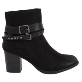 Botas de tacón estable negro G-35 Negro