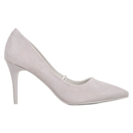 Kylie Tacones de gamuza clásicos gris
