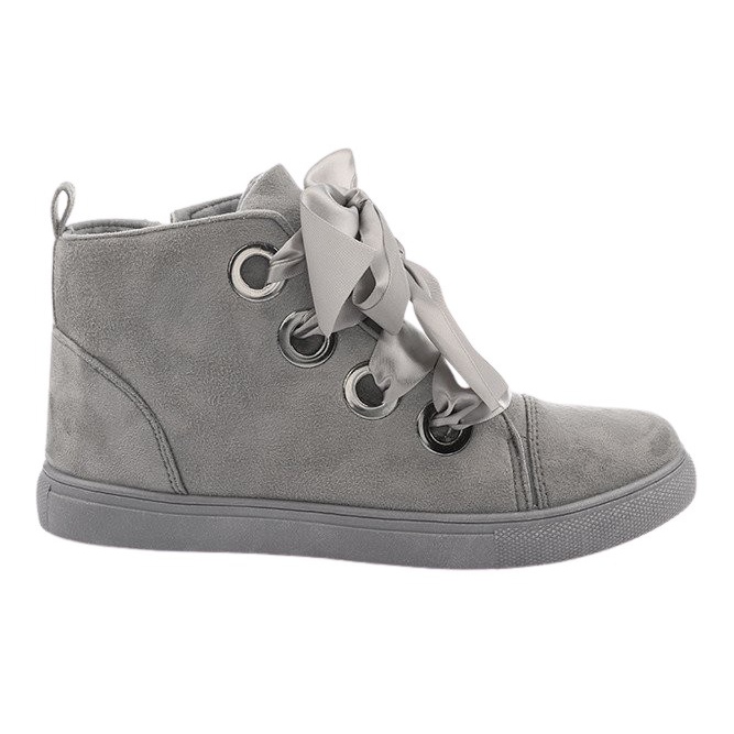 Botas de ante y lazos TL0147 Gris Botas de ante y lazos TL0147 Gris