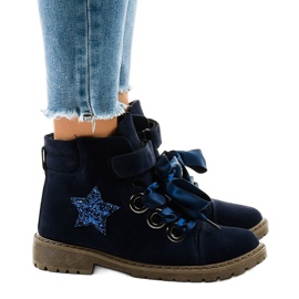 Botas de montaña azul marino con estrella TL51-2