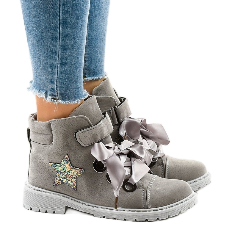 Botas de montaña grises con estrella TL51-3