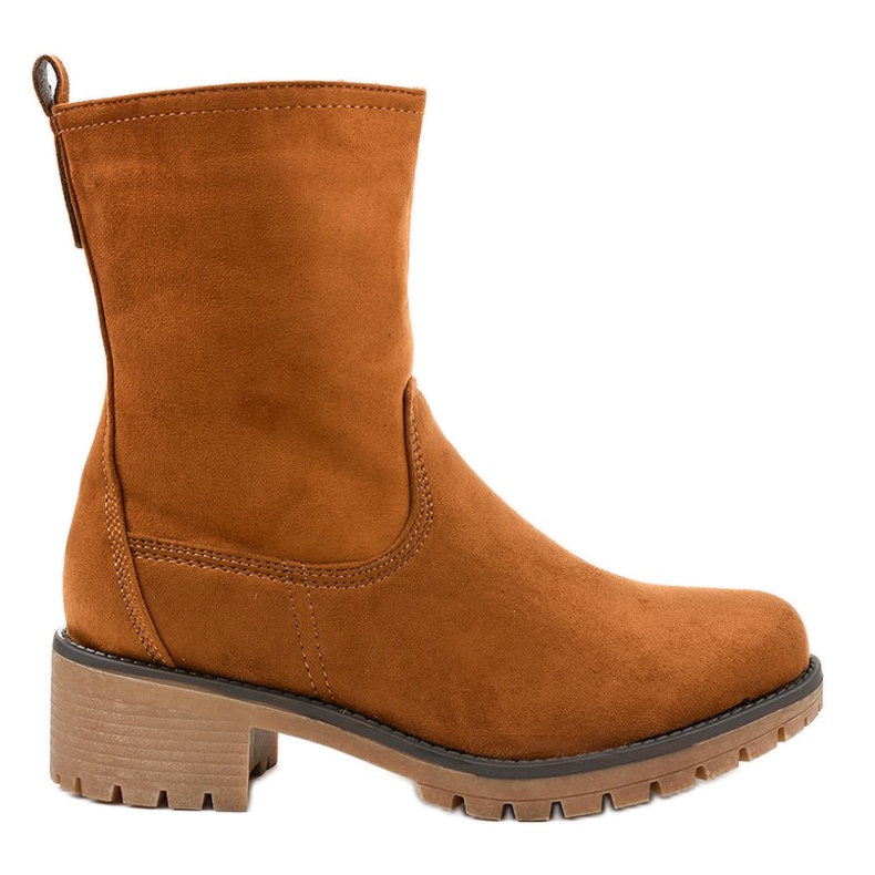 8B905 botas altas de ante marrón