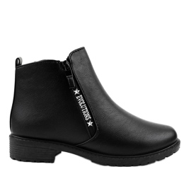 Botas planas de mujer negras XY-526 negro