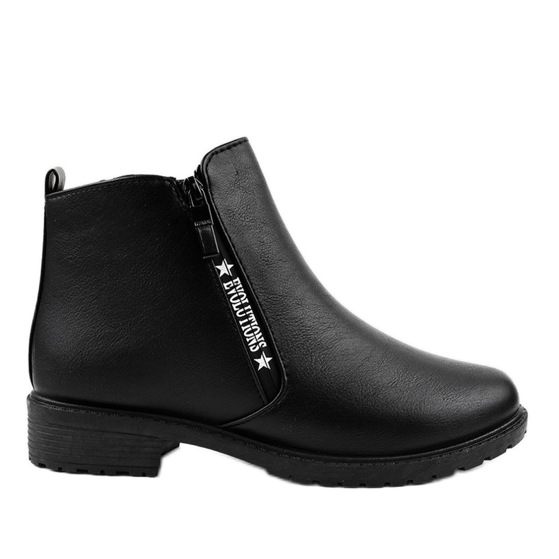 Botas planas de mujer negras XY-526 negro