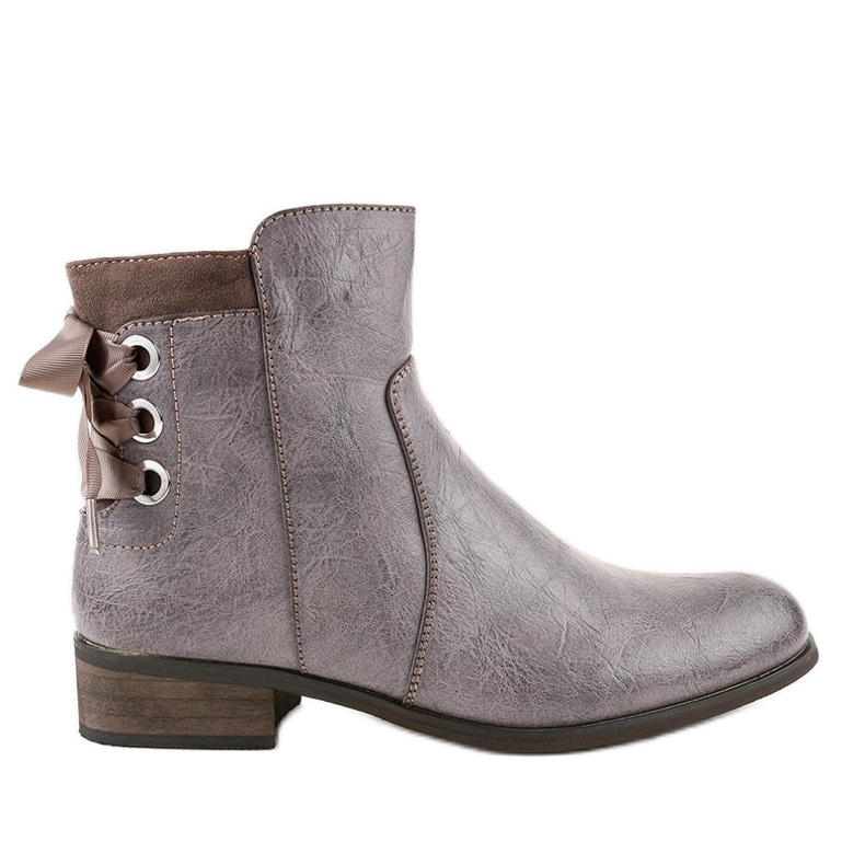 Botas planas caqui con pelo 1184-PA multicolor verde