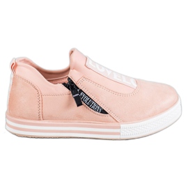 SHELOVET Zapatillas sin cordones de moda rosa