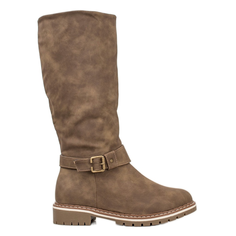 Super Me Botas con piel de oveja marrón