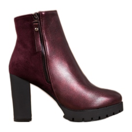 Bestelle Botines burdeos en la plataforma rojo